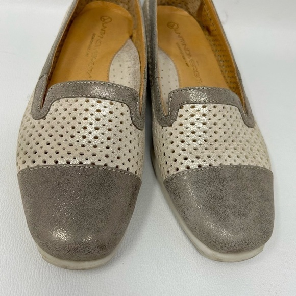 Unity in Diversity Metallic Perforated Cap Toe Slip On Flats, Women’s Size EU 36 - Picture 6 of 13